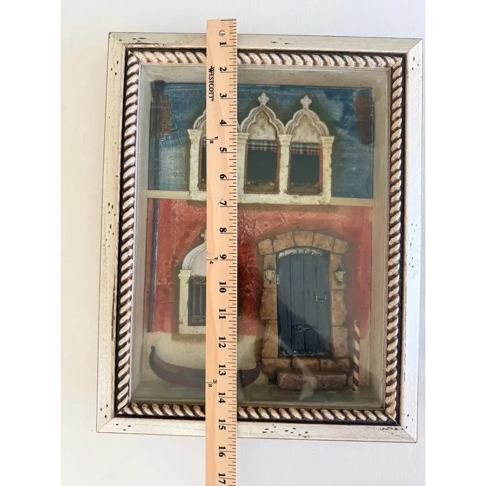 Venice Shadow Box Art - 3D Italian Diorama Miniature Wall Decor Gondola Gift